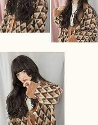 angel wings new version of wig original design long hair large volume big wave shaving face fluffy head natural long hair styles shaving face wigs