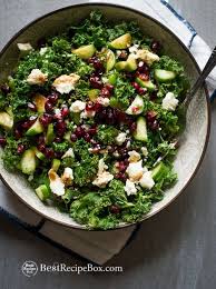 Kale Chopped Salad Recipe With Pomegranates Healthy Best Recipe Recipe Kale Salad Recipes Chopped Salad Recipes Healthy