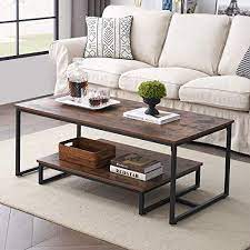 Whether you are looking for a rustic round coffee table or maybe a rustic industrial coffee table there are so many to choose from. Buy Mhaosehu Industrial Coffee Table For Living Room Rustic Cocktail Table With Storage Shelf Wood Look Furniture With Metal Frame 47 Inch Rustic Brown Online In Indonesia B08s3194dd