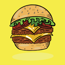 Set fast food in cartoon style. Cartoon Colored Burger Cheeseburger Hamburger Fast Food Vector Illustration 2311949 Vector Art At Vecteezy