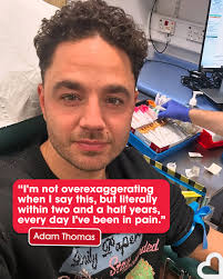 It's been tough." Adam Thomas was first diagnosed with rheumatoid arthritis  two years ago. At only 36-years-old, Adam shared he's "been struggling"  every day in a new interview with Good Morning Britain.