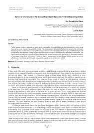 məlejsiə) is a country in southeast asia. Pdf Extent Of Disclosure In The Annual Reports Of Malaysian Federal Statutory Bodies