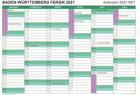 Hier finden sie termine der schulferien und feiertage. Ferien Baden Wurttemberg 2021 Ferienkalender Ubersicht