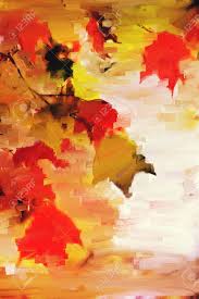 Learn to paint fall leaves in acrylics one easy stroke at a time. Abstract Acrylic Painting Of Maple Leaves In Autumn Stock Photo Picture And Royalty Free Image Image 95442935