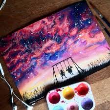 179 9k Likes 1 018 Comments Artistic Network Artistic Unity On Instagram Are You A Night Thinker Of Day Dreamer By Watercolor Art Art Painting Art