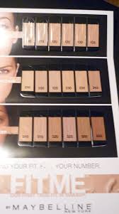 Maybelline Fit Me Shade Chart Maybelline Fit Me Foundation