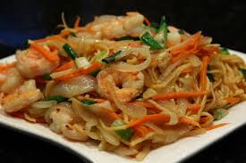 With snow peas, carrots & homemade sauce. Stir Fried Noodles With Shrimp Chinese Healthy Cooking