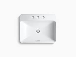 Kohler prolific workstation undermount stainless steel 33 in single bowl kitchen sink kit with accessories k 5540 na the home depot single bowl kitchen sink, kohler kitchen sink, undermount kitchen sinks. Vox Rectangle Vessel Sink With 8 Inch Centers K 2660 8 Kohler Kohler