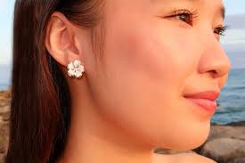 Amazon.com: Sterling Silver 5/8 Inch Hibiscus Stud Earrings: Clothing,  Shoes & Jewelry