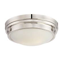 Lowe's flush mounted lighting : Lowe S 13 25 In Polished Nickel Transitional Incandescent Flush Mount Light Lw Sh511877 Accuweather Shop