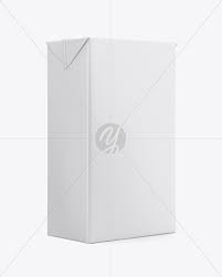 Download Milk Box Mockup Half Side View In Box Mockups On Yellow Images Object Mockups
