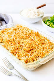 Poppy Seed Chicken Casserole Is An Easy Savory Dinner That Everybody Loves With Buttery Ritz Cra In 2020 Poppy Seed Chicken Casserole Chicken Casserole Savory Dinner