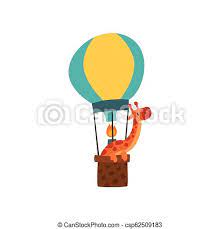 Check spelling or type a new query. Giraffe Riding A Hot Air Balloon Cute Animal Cartoon Character Traveling Vector Illustration On A White Background Giraffe Canstock