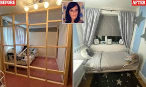 Films upstairs in jesse ridgway's bedroom. Single Mother Of Four Builds An Entire New Room For Her Daughter Daily Mail Online