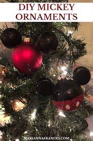 Who needs store bought christmas decorations, when we all know that homemade decorations are so much better! Super Simple Mickey Inspired Ornaments Christmas Ornaments Gifts Diy Christmas Ornaments Easy Christmas Diy