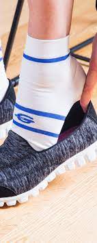 All The Benefits Of Compression Socks Plus A Few More Padded Insoles Cushion And Absorb Sho Ankle Compression Socks Compression Crew Socks Outfit Accessories