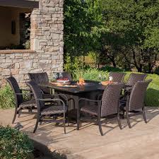 Bellafina 9 Piece Fire Dining Set In 2020 Dining Set Patio 7 Piece Dining Set