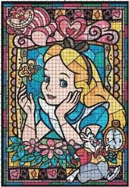 Buy 2 get 1 free star wars cross stitch pattern/chewbaca/han solo/leia/luke skywalker/yoda/3po/r2d2 droid/kids/gift/instant download. Alice In Wonderland Stained Glass Collage Counted Cross Stitch Pattern Ebay