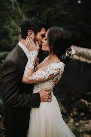 Illusion Lace Wedding Dress With Tulle Skirt Essense Of Australia Illusion Lace Wedding Dress Wedding Dress Long Sleeve Bride