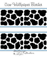 Black And White Cow Print Wallpaper Cow Wallpaper Border Blue Wall Art Decals Baby By Decampstudios Nursery Wallpaper Border Cow Print Wallpaper Cow Wallpaper Border