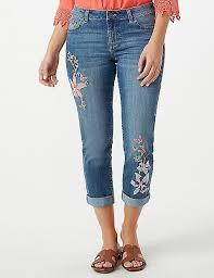 Embroidered Floral Boyfriend Jeans Dressbarn Boyfriend Jeans Jeans Flattering Boyfriend Jeans