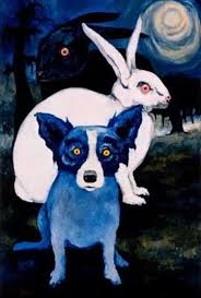 Pin By Joycelyn Peer On Blue Dog Blue Dog Art Blue Dog Painting Dog Paintings