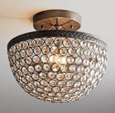 Restoration Hardware Claridge Crystal Semi Flushmount For The Foyer Ikea Chandelier Hallway Lighting Lighting