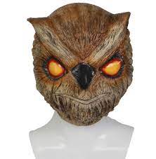 Buy Mesky Owl of Hotline Miami Rasmus Cosplay of Rasmus Full Head Helmet  Accessories (Brown) Online at desertcartKUWAIT