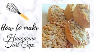 This is one of my favourites,delicious alone with a cup of tea,or, with a dollop of fresh cream as a dessert,jam can be substituted for canned pie apples. Hungarian Tart Recipe Hungarian Tart Cups Youtube