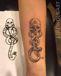 Voldemort Dark Mark Tattoo Louwolgast Harry Tattoos Harry Potter Tattoo Sleeve Tattoos