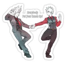 Kiribaku Dance Stickers By Strawbit Redbubble Cute Stickers Stickers Cute Stationary
