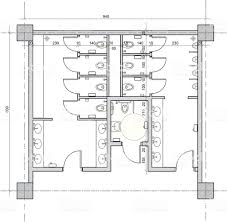 Public Restroom With Separate Handicapped Toilet Royalty Free Architect Stock Vector In 2020 Public Restroom Design Restroom Architecture Toilet Plan