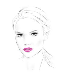 L Oreal Paris Cosmetics Face Chart On Behance Face Chart Face Sketch Face