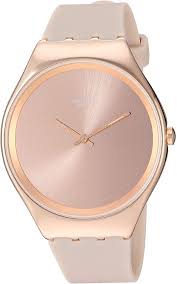 The slimmest watch line, now with a stainless steel boost. Amazon Com Swatch 1810 Skin Irony Stainless Steel Quartz Silicone Strap Pink 16 Casual Watch Model Syxg101 Watches