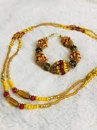 Oshun Ibu Ana Set Eleke Y Ilde Etsy Spiritual Jewelry Beaded Necklace Oshun