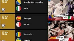 Untuk jadwal bola siaran langsung melalui live streaming dapat anda temukan melalui mesin pencari google dengan. Jadwal Bola Kualifikasi Piala Eropa 2020 Tayang Live Mola Tv Bosnia Vs Italia Dan Spanyol Vs Malta Tribun Jogja
