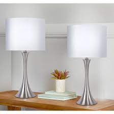 The best nickel brushed table lamps will cast a soft light and illuminate specific areas in the room, while also enhancing the decor. Porch Den Bakkom Brushed Nickel 24 25 Inch Table Lamp Set On Sale Overstock 30697025