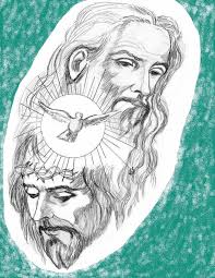 The Holy Trinity Sketch By Kathleen A Ellinger Ofs Teal Background Art Holy Trinity