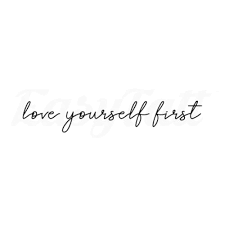 It's a prescious tattoo and we love the splash of red that makes the tattoo pop. Love Yourself First Temporary Tattoo Easytatt
