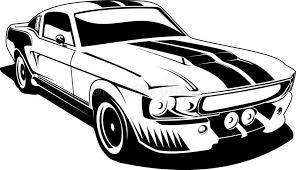 Illustration About A Black And White Vinyl Ready Ilustration Of A Classic Ford Mustang Illustration Of Automobile Ford B Car Silhouette Mustang Art Mustang