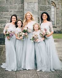 A Wedding Inspired By The Coast Of Ireland Light Grey Bridesmaid Dresses Grey Bridesmaid Dresses Grey Bridesmaids