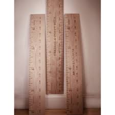 straight up kids wooden ruler height chart