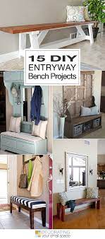 Anchoring the space is a gorgeous, oversized mirror reflecting the lovely living room. 15 Diy Entryway Bench Projects Ohmeohmy Blog Diy Entryway Bench Diy Home Decor Home Decor