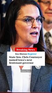 Iowa Gov. @kimreynoldsia has named state Sen. Chris Cournoyer as her next  lieutenant governor after Adam Gregg resigned the post earlier this year.  The pick comes as Kim Reynolds prepares her priorities