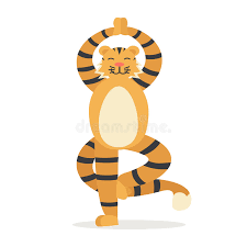 Yoga asanas or different yoga posture helps in keeping mind, body and soul in good physical condition. Yoga Tier Tiger Netter Tigris Does Asana Vektor Vektor Abbildung Illustration Von Positiv Position 78252242