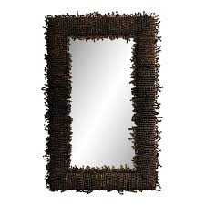 Currey & Co. Organic Modern Buri Bead Pasay Rectangular Wall Mirror