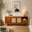 Premium Solid Wood Cane TV Unit product image
