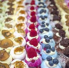 Rainbow Mini Pavlovas The Meringue Girls Pear And Almond Cake Almond Cakes Homemade Chocolate