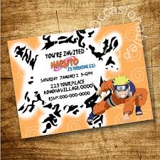 Printable Naruto Invitation Personalized Anime Party Favor Boy Birthday Invitations Naruto Birthday 1st Boy Birthday