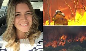 Woman volunteer firefighter who was hit by a burning branch as she fought  Sydney blaze